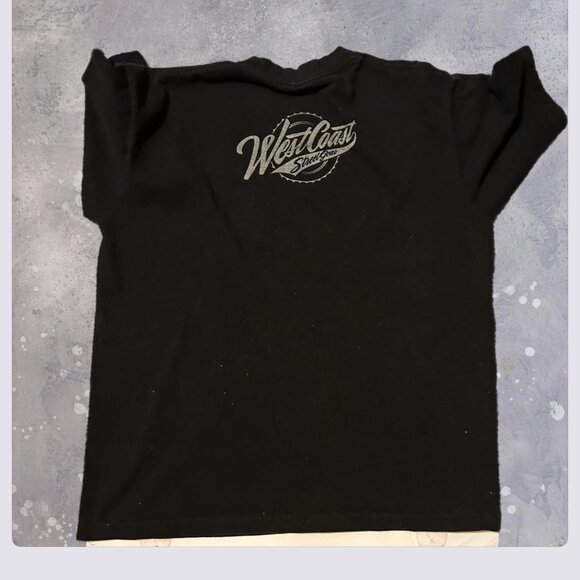 2000s XL Cotton Black T- Shirt Trust No One Graphic Traditional Tattoo Style - Picture 6 of 6